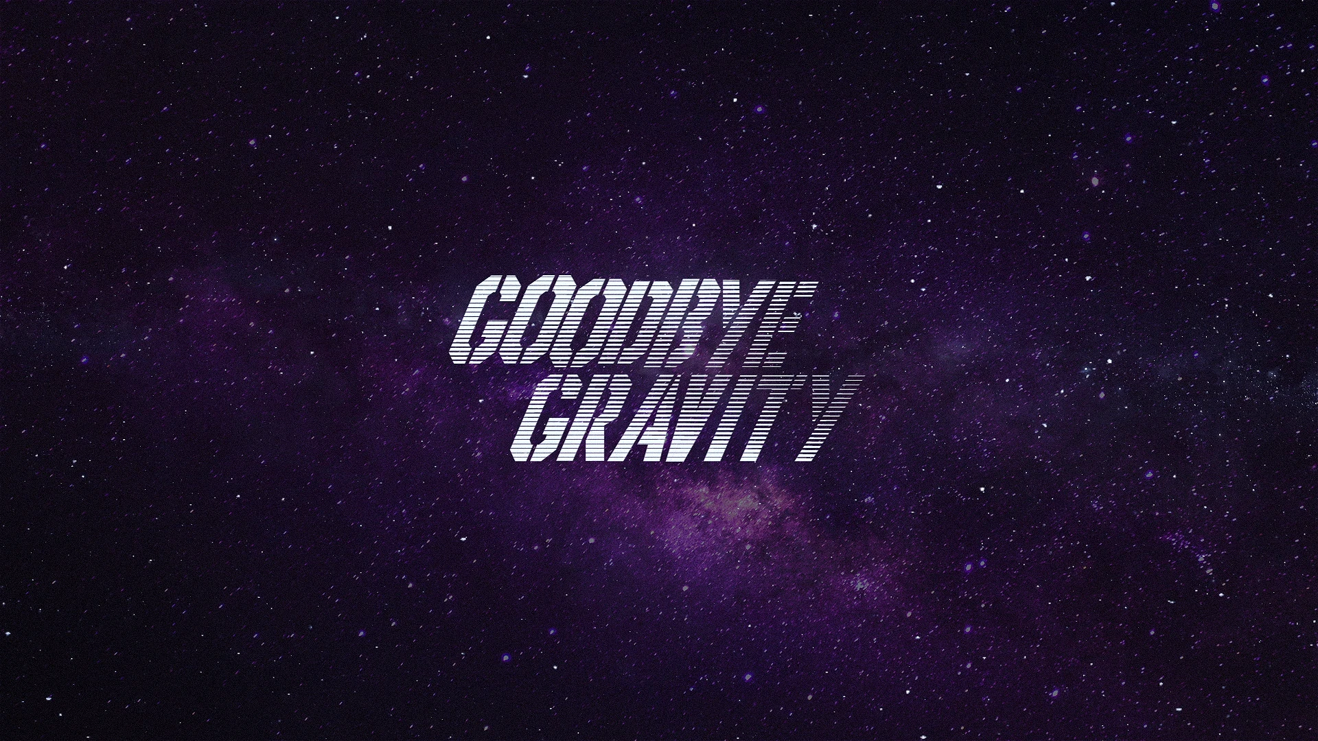 Goodbye Gravity title over Earth with technical orbital graphics