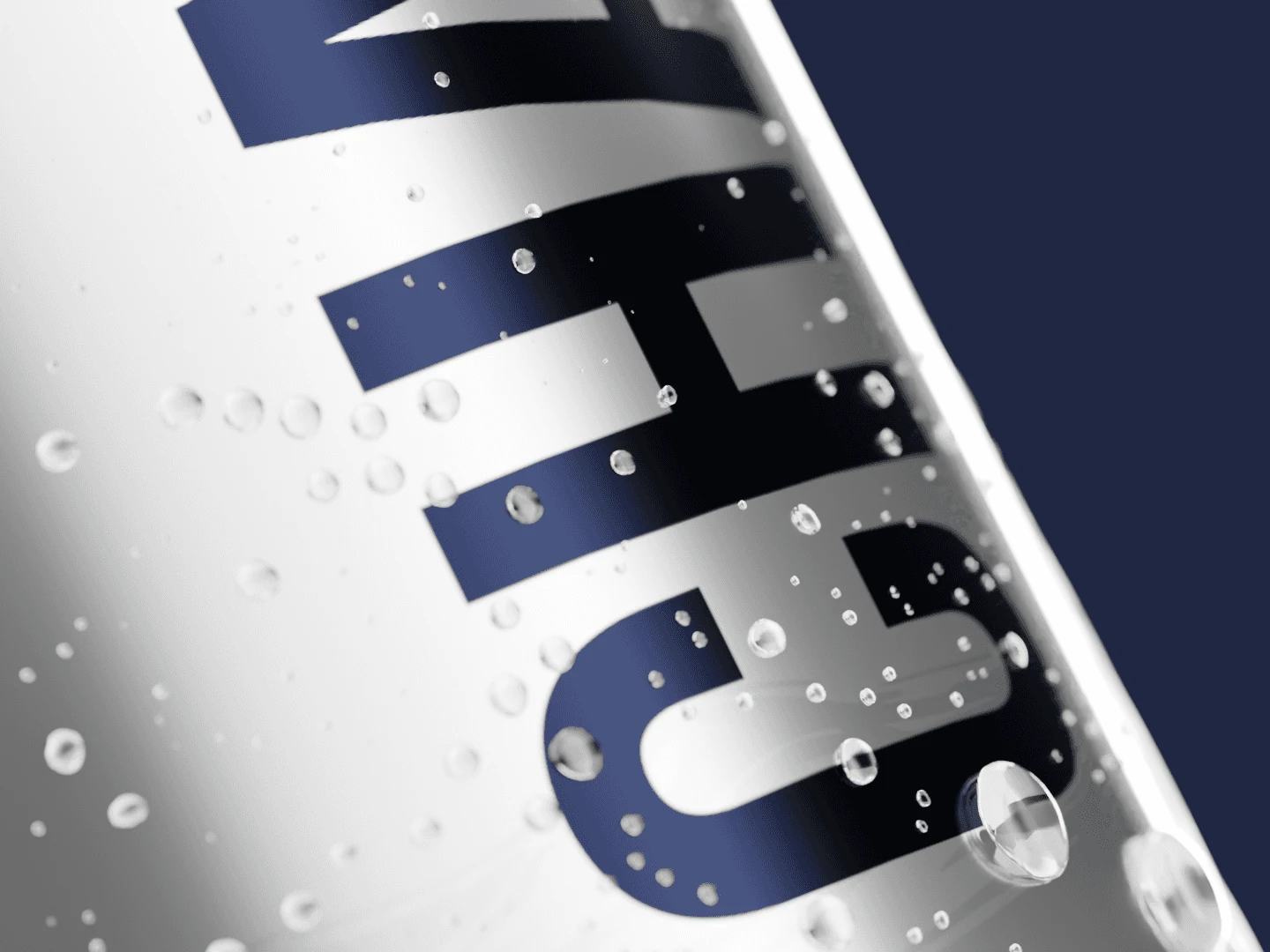 Macro CGI image of a condensation-covered Chaser can